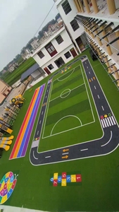 Bóng đá Turf cỏ ngoài trời thể thao nhân tạo thực vật cỏ hạt cao su ininfilling tiêu chuẩn chuyên nghiệp bóng đá sân trường - Product Image 4