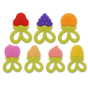 Baby Bijtring Zacht Fruit Schaar Vormige Silicone Baby Bijtring