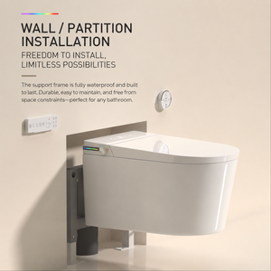 Wall Mounted Intelligent Toilet With Warm Water Dryer Automatic Opening Seat Minimalist Color Options Choose From Black White or - Product Image 5
