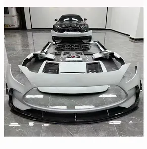 Nửa sợi carbon đen loạt Facelift xe Body Kit cho AMG GT cản trước khuếch tán phía sau Spoiler cánh nắp ca-pô mui xe bên váy