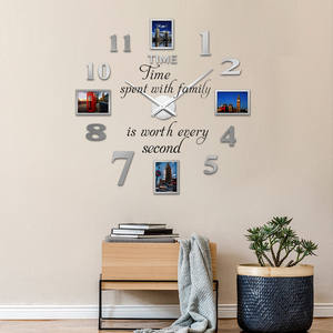 Dame-horloge murale moderne en 3d, 47 pouces, art EVA avec chiffres arabes, grande taille, décoration pour la maison - Product Image 6