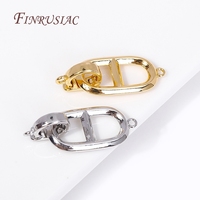 Fermoirs de connexion de bijoux en plaqué or 18K fermoirs de bracelet de museau de cochon fournitures de fabrication de bijoux à bricoler soi-même accessoires de collier de perles