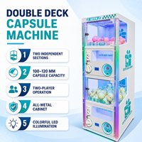 Distributeur automatique de jouets en capsules à double étage avec écran LED pour salles d'arcade, centres commerciaux et centres de divertissement familial