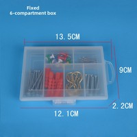 Boîte portable mini en plastique PP, revêtement UV, recyclable, forme carrée, pour épingles à cheveux, élastiques, pinces de maquillage, rangement de bijoux