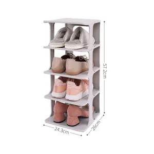 Plastic Shoe Storage HAIXIN Hot Selling Plastic Shoe Rack Stackable Folding Door Shoe Rack Plastic Storage Cabinet