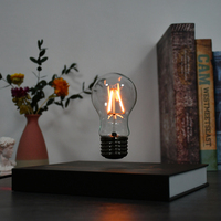 Ampoule à lévitation magnétique Ampoule flottante rotative Lampe de table en bois Cadeaux uniques Décoration de la maison