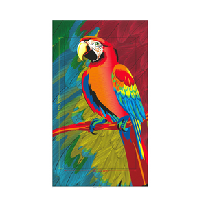 Classic Parrot Style 100% Cotton Ring Spun Printed Terry <b>Towels</b> With Smooth Terry Loops And Long Wearing Printed Appeal - Product Image 1