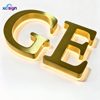 Enseigne commerciale rétroéclairée à LED, surface en acier inoxydable, rainure de guidage lumineux en acrylique, étanche IP65, pour bureau, hôtel, boutique, devanture de magasin