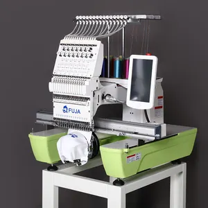 FUJA New Happy Computer Tajima Dst Digital Single Head Embroidery Machine Price For Hat T Shirt Flat Embroidery