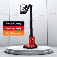 Équipement de levage à mât vertical autopropulsé portable Berui AMWP11.2-8100, hauteur de travail 11,2 m, hauteur de plateforme 9,2 m, portée 3 m