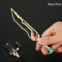 Couteau Valorant en alliage de zinc 17 cm, modèle de couteau de jeu de collection, lame non tranchante, étui en PU inclus, souvenir périphérique de jeu
