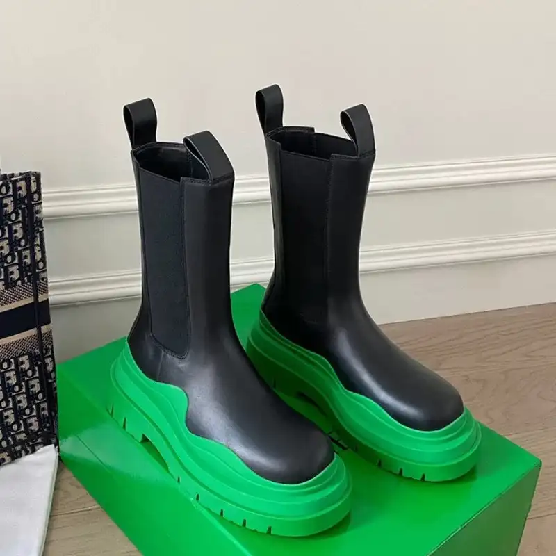 TX New Boots couple plus size stivali con tubo di fumo con suola spessa stivali da donna con tubo inferiore verde