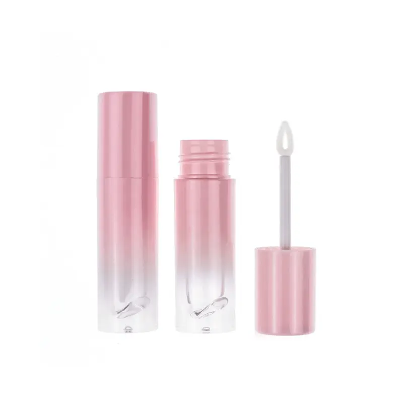 Batom de luxo com logotipo personalizado, tubo de batom com gradiente rosa, maquiagem, tubo de bálsamo para lábios, gloss labial, tubo vazio