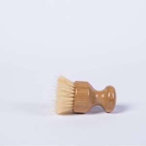 แปรงทำความสะอาดแบบมือถือทำจากไม้ไผ่ เป็นมิตรต่อสิ่งแวดล้อม พร้อมขนแปรงจากใยปาล์มซิซอล สำหรับใช้ในครัว เช่น หม้อ กระทะ และจาน - Product Image 3