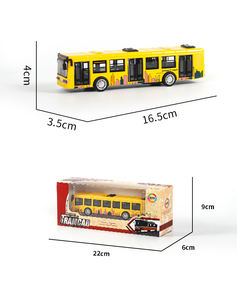 รถบัสจำลองโลหะผสมสเกล 1:90 ผลิตตามสั่งจากโรงงาน ของเล่นรถหล่อขึ้นรูปจากโลหะผสมสังกะสี พร้อมฟังก์ชั่นเปิดประตู เหมาะสำหรับนักสะสมของเล่นรถยนต์ - Product Image 2