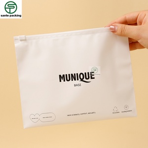 Sacs d'emballage personnalisés pour vêtements, sous-vêtements, sacs en plastique auto-scellants, sacs pour vêtements structurés, sacs à fermeture éclair CPE, les plus vendus - Product Image 2