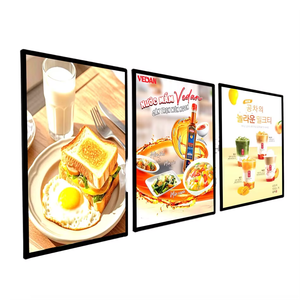 Aluminiumrahmen-LED-Leuchtkasten mit hoher Helligkeit, kantenbeleuchteter Posterrahmen für Fast-Food-Cafés und Schaufenster - Product Image 1