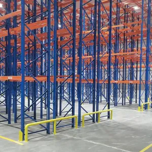 Système de stockage à double étagère de stockage sélectif à empilement double profond pour entrepôt