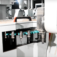 Routeur CNC à portique 5 axes JR-ATC16-32, machine de travail du bois automatique de haute précision, usinage 5 faces à une pince, fraisage 3D courbé