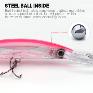 Wholesale <strong>Black</strong> Bass Rocking Hard Bait Minnow <strong>Trolling</strong> Lures Big Game Fishing Lures - Product Image 3