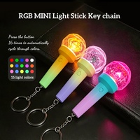 Mini lampe torche LED à 15 couleurs changeantes en acrylique, avec logo personnalisé imprimé en sérigraphie, pour événements sportifs et rencontres de fans
