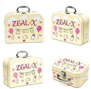 Caja de Regalo Personalizada para Baby Shower, <span class=keywords><strong>Maleta</strong></span> de Almacenamiento de Ropa de Bebé, Empaque de Regalo Rígido Premium con Asa - Product Image 5