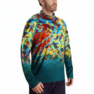 Diseño personalizado para hombres 100% poliéster Rash Guard con mangas largas alta calidad nuevo y transpirable traje de pesca - Product Image 1