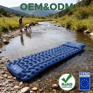 캠핑 용 맞춤형 단일 크기 휴대용 풍선 수면 패드 발 펌프 수면 패드 및 공원 캠핑 용 베개 - Product Image 2