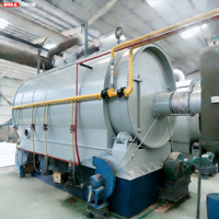 Usine de pyrolyse à haut rendement et faible coût pour le recyclage des pneus, des déchets de plastique et de caoutchouc, avec machine de distillation d'huile