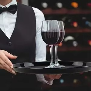 Bandeja de Servicio Redonda de Plástico para <span class=keywords><strong>Bar</strong></span> y Restaurante, Económica, con Logotipo Personalizado Impreso, Antideslizante, Bandejas de PP para Alimentos, Herramientas de <span class=keywords><strong>Bar</strong></span> - Product Image 3
