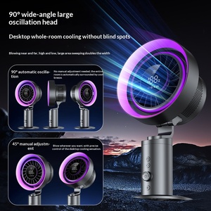 Ventilateur de bureau portable intelligent rechargeable haute qualité, puissant et très demandé pour l'été - Product Image 5