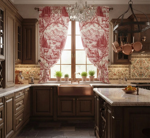 Botanical Dense Floral Window Drapery Panel 70% <b>Light</b> Blocking Decorative Curtain <b>Inspired</b> <b>by</b> Toile Du Tyrol for Living Room - Product Image 2