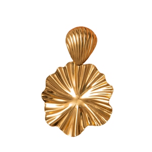 แฟชั่นใหม่ต่างหูหมุดเจาะรูปใบไม้ชุบทองแนววินเทจทำจากโลหะสไตล์เกาหลีสำหรับผู้หญิง - Product Image 5