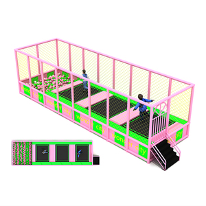 Custom Indoor Playground Soft Play <b>Slide</b> <b>Bed</b> Mat <b>Slide</b> Jumping Fitness Bungee Trampoline Park With Roof - Product Image 3