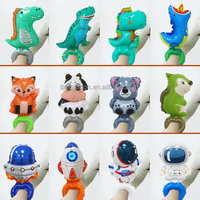 Vente en gros de mini ballons de poignet à figures d'animaux ballon en aluminium de dessin animé fournitures de jouets d'anniversaire pour enfants ballon gonflable