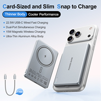 Nuevo Cargador Inalámbrico Magnético Ultra Delgado de 0.3'' y 5000mAh con Imán Potente para iPhone 17 16 15 Pro Max (2026)