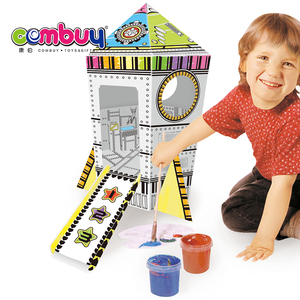 Zeichnen von Raketen-Häusern Spielzeug Graffiti Kinder DIY Kritzel-Sets aus Pappe - Product Image 2