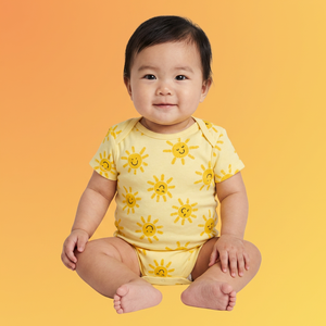 ชุดรอมเปอร์เด็กทารกผ้าฝ้ายออร์แกนิค 100% รับผลิตแบบ OEM ขายส่งออนไลน์ เสื้อผ้าเด็กทารกย้อมสีแบบอีโค่ รับผลิตแบบ OEM ชุดรอมเปอร์เด็กผู้ชายน่ารักสไตล์บูติก - Product Image 1