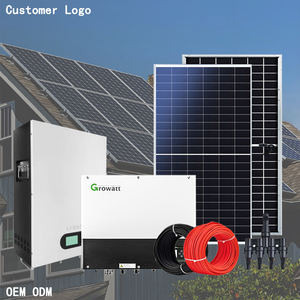 Système solaire domestique de haute qualité MPPT/PWM à panneaux solaires monocristallins en silicium lithium-ion, kit de panneaux solaires connectés au réseau de 1 à 10 kW, garantie de 5 ans - Product Image 1