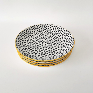 Assiette à dessert à pois de 7,5 pouces en gros - Imprimée par transfert thermique, sans danger pour le contact alimentaire, compatible micro-ondes/lave-vaisselle/<span class=keywords><strong>four</strong></span> - Product Image 4