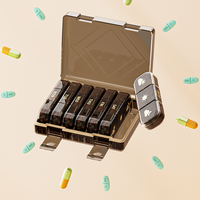 Estuche para Medicamentos con Compartimentos Xinhang, Organizador de Pastillas de Plástico Translúcido, Caja de Almacenamiento de Medicamentos Transparente y Lista para Viajar