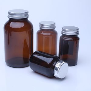 Rifornimento della fabbrica ambra capsula di vetro bottiglia con tappo a vite in alluminio coperchi metallici per compresse pillola capsula con sigillo a induzione di calore - Product Image 4