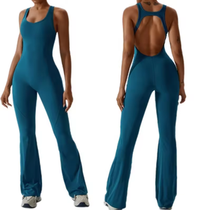 <span class=keywords><strong>Femme</strong></span> Activewear Rompers Backless Women's Fitness Sports Workout Gym Yoga Jumpsuits Playsuits & Bodysuits Women Wholesale - Product Image 1