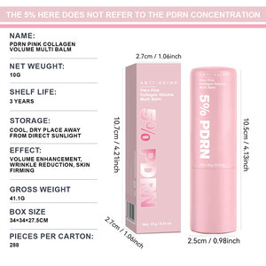 Bálsamo Multiusos de Colágeno Rosa PDRN 0.01% PDRN Antienvejecimiento, Efecto Rellenador Instantáneo, Hidratación 24H, Barra Facial para Líneas Finas - Product Image 6