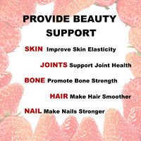 Gommes pour la peau des cheveux à la biotine Gommes au collagène aromatisées à la fraise avec de la vitamine C