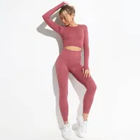 Ensemble Sportif Femme 4 Pièces : Survêtement, Vêtements de Fitness, Yoga, Taille Haute, Sans Couture