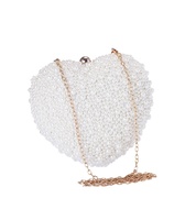 Nouveau Style Coeur Chaîne Banquet Sac De Luxe Perle Bling Sac De Soirée Bandoulière Bourse Robe Sac Pour Dames