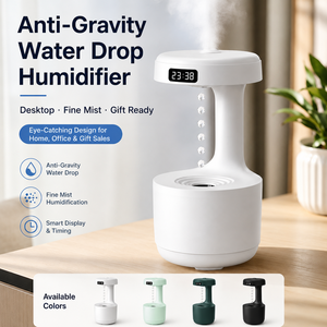 Nuevo <span class=keywords><strong>Humidificador</strong></span> de Agua Antigravedad, <span class=keywords><strong>Humidificador</strong></span> <span class=keywords><strong>Ultrasónico</strong></span> de Vapor Frío, <span class=keywords><strong>Humidificador</strong></span> de Aire con Flujo de Agua Levitante para Mesa de Hogar - Product Image 1