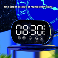 Enceinte Bluetooth sans fil avec double réveil, son stéréo HIFI, haut-parleur extérieur à basses profondes avec fonction carte TF et radio FM