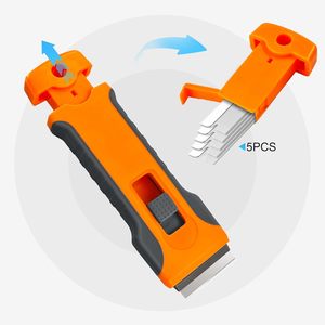 <span class=keywords><strong>Outil</strong></span> grattoir industriel DIY à lames de rasoir avec dix lames pour le nettoyage de la peinture, des plaques de cuisson, des fours et du verre - Product Image 2